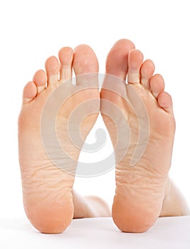 Feet Isoalted On White