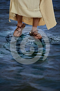 Feet of Jesus Walking on the Water photo