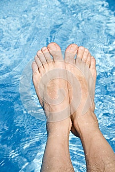 Feet Over the Swimming Pool