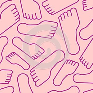 feet pattern seamless. legs background. footprints texture