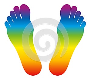 Feet Rainbow Colored