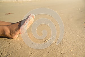 Feet and sand