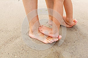 Feet in the sand