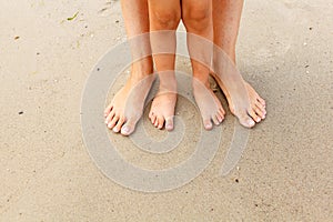 Feet in the sand