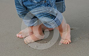 Feet on sand - first baby's step