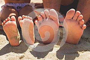 Feet in the sand heel beach