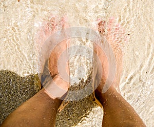 Feet sand sea and me