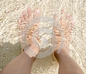 Feet sand sea and me