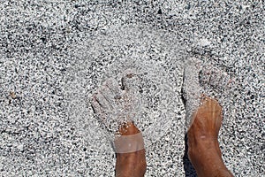 Feet in the sands of Salda lake