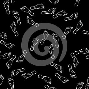 Feet seamless pattern and background.