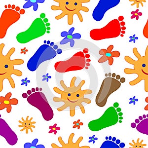 Feet seamless pattern