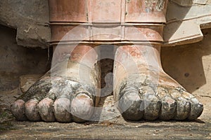 Feet of the Standing Buddha at Wat Mahathat