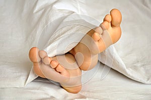 Feet of teen girl photo