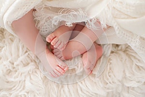 Feet of Twin Baby Girls