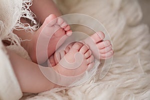 Feet of Twin Baby Girls