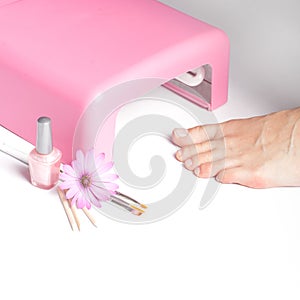 Feet and uv lamp for nails