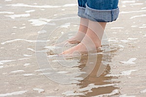 Feet in the water