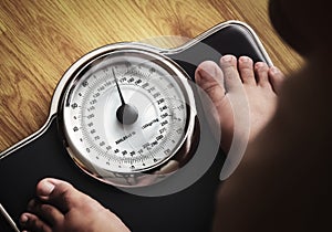 Feet with weight scale