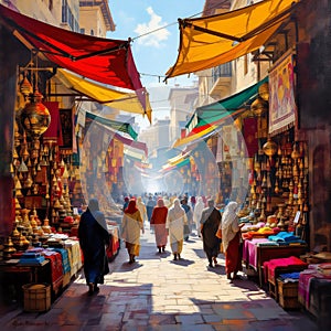 feira oriental pessoas compras