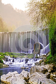 Feiyun waterfall in Zhangjiang Scenic Spot,Libo,China