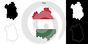 Fejer outline map