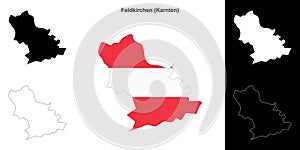 Feldkirchen outline map