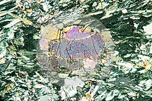 Feldspar rock under the microscope