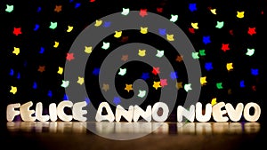 Felice anno nuevo, happy new year in Italian language photo