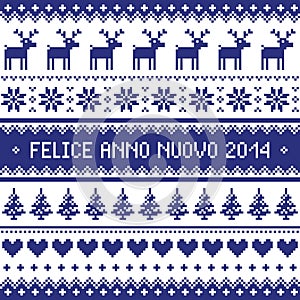 Felice Anno Nuovo 2014 - italian happy new year pattern