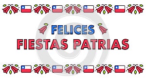Felices Fiestas Patrias banner design photo