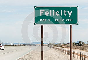 Felicity, California, population 2