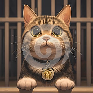 Feline Joy: A Cat Station Mascot Boosting Morale