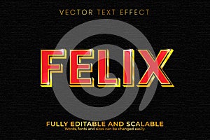 Felix 3d text effect with black background