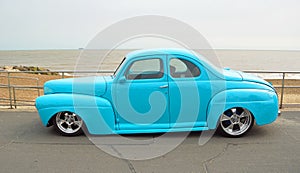 Classic Blue Ford Coupe Hot rod