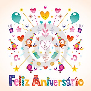 Feliz Aniversario Brazilian Portuguese Happy Birthday photo