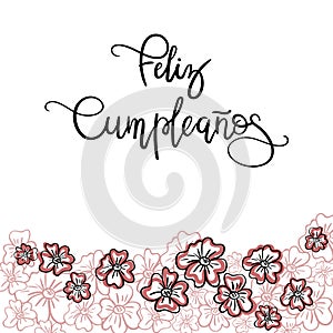 Feliz Cumpleanos Happy Birthday spanish text. photo