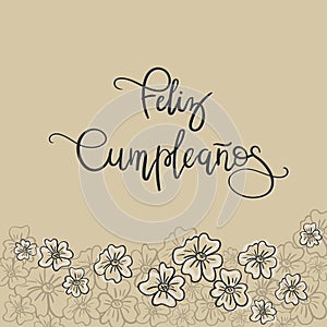 Feliz Cumpleanos Happy Birthday spanish text. photo