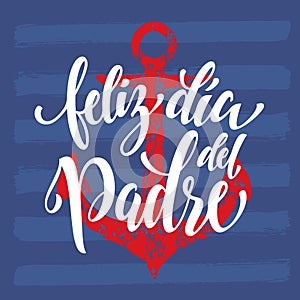 Feliz Dia del Padre Father Day greeting card in Spanish