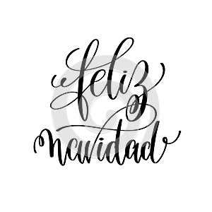 Feliz navidad hand lettering positive quote to christmas holiday