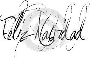 Feliz Navidad in Handwritten Script