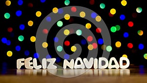 Feliz navidad, merry christmas in Spanish language