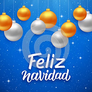 Feliz navidad seasons greetings on spanish