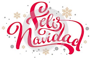 Feliz navidad text Merry Christmas translation from Spanish photo