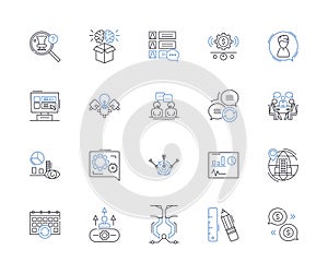 Fellowship association line icons collection. Community, Friendship, Unity, Bonding, Kinship, Companionship, Support