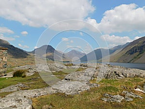 The fells of the Lake District on a bright day