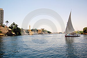 Felluca sailing down the Nile River