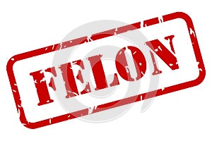 Felon Rubber Stamp Vector