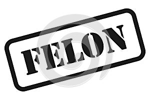 Felon Stamp Vector