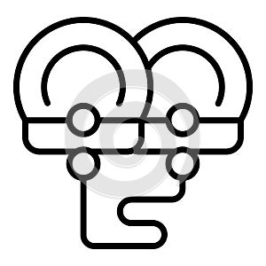 Felony handcuff icon outline vector. Hand jail