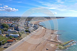 Felpham Village seafront aerial photo